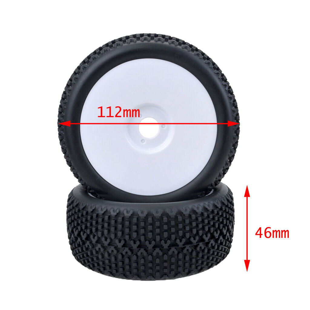 4x RC 1:8  Car Buggy Foam Rubber Tyre Tires & Wheel Rim For HPI HSP