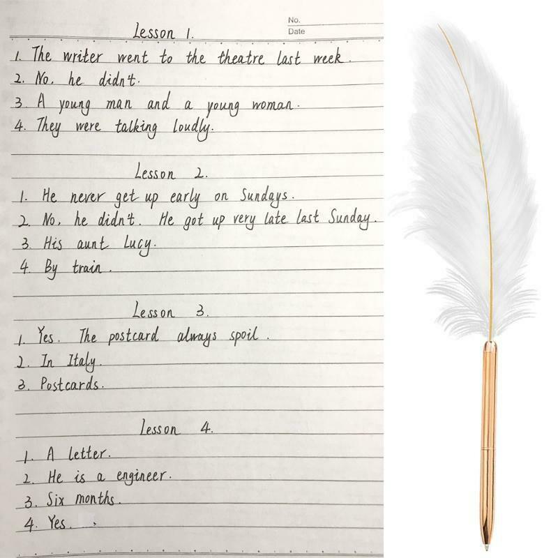 Novelty Feather Ballpoint Pen Writing Pen Signature Pen Ideal for Teacher Women