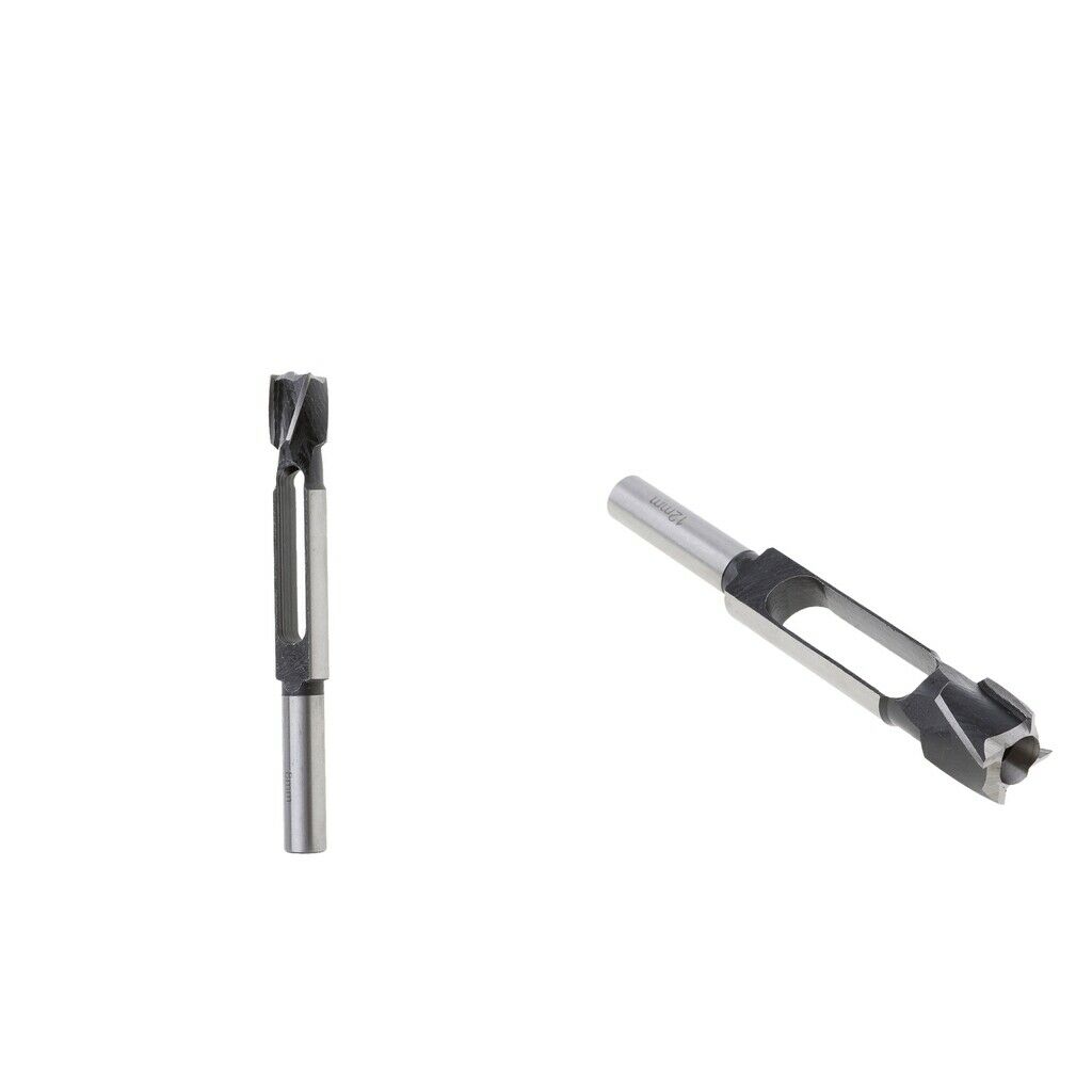 2Pcs (8mm&10mm) 140mm Wood  Plug Cutter 13mm 1/2-Inch Shank Tenon Dowel Maker