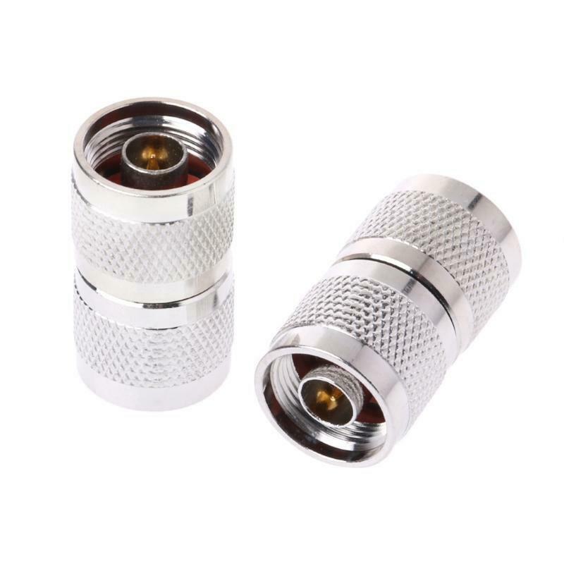 2 Pcs RF N Plug Male to N Plug Male N-JJ Coaxial Connector Antenna Cable Adapter