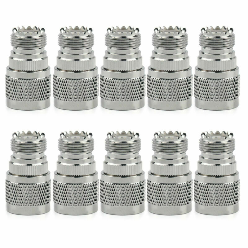 10x Adapter SO239 UHF Jack Female To N Male Plug RF Connector Straight F/M