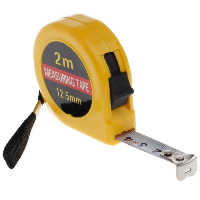 Mini Pocket 2m Retractable Tape Measure Ruler Tool Builders Home DIY Garage Rule