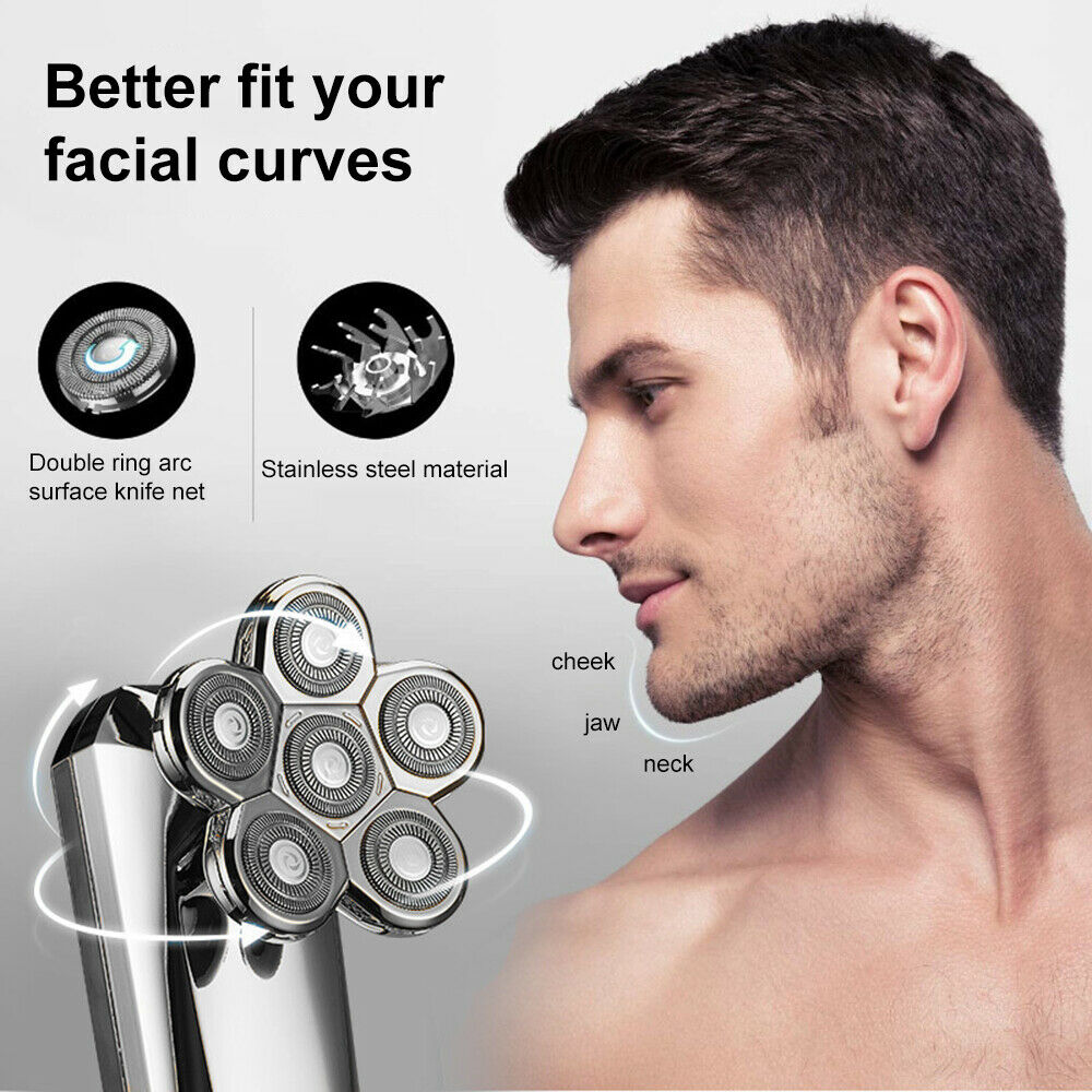 800mah 5 in 1 Electric Shaver IPX7 Rechargeable Haircutting Nose Hair Trimming
