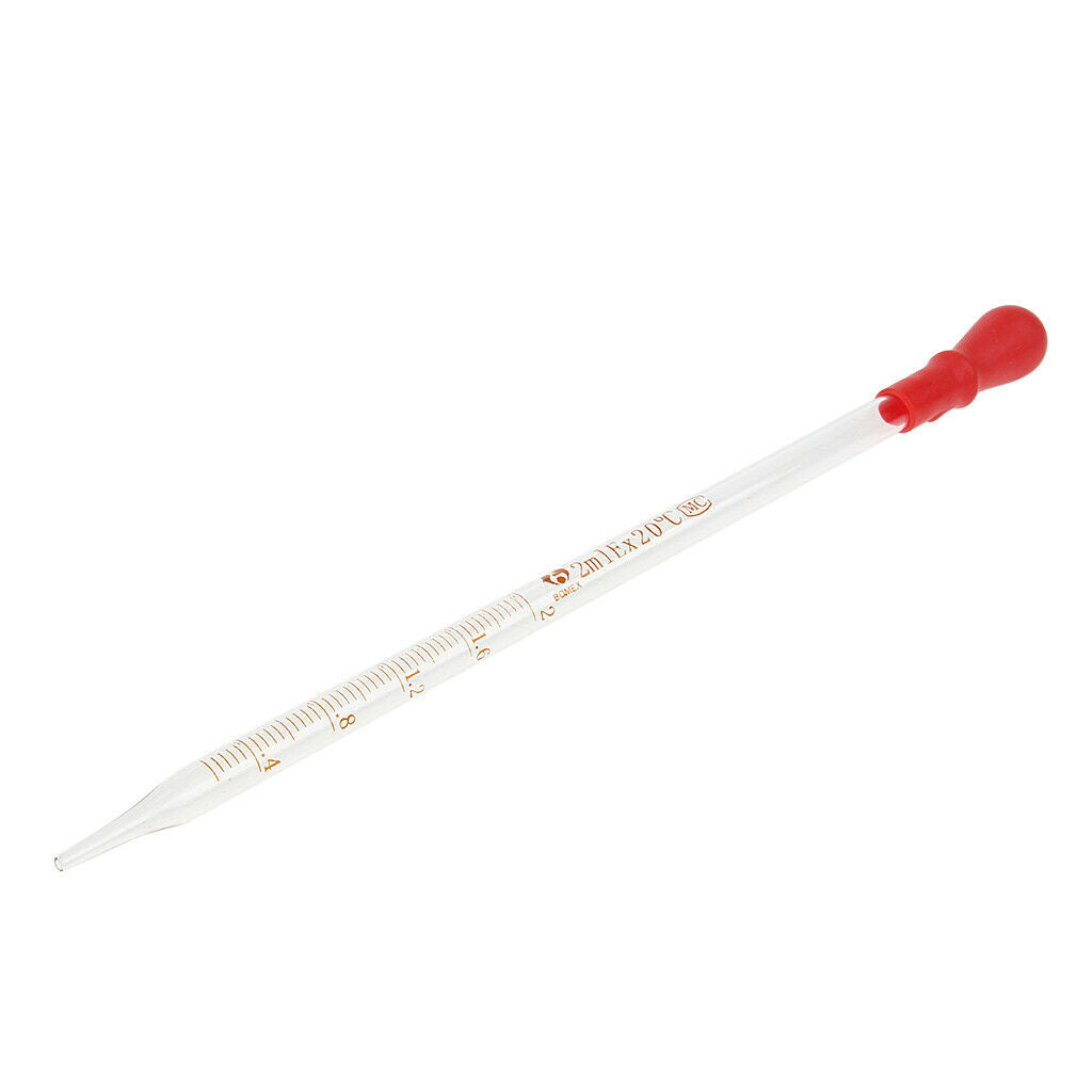 4 PCS 1ml 2ml 3ml 5ml Glass Pipette with Rubber   Lab Chemistry Dropper School