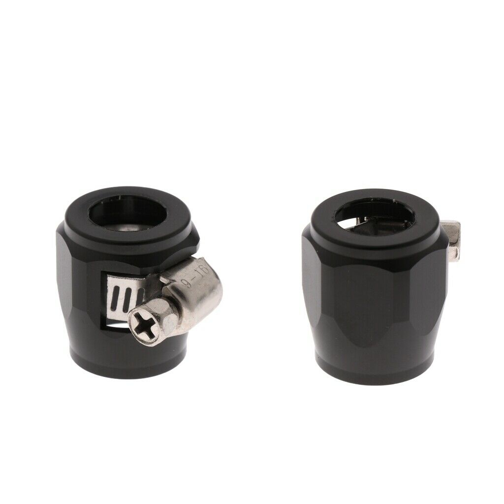 2PCS Universal Car AN8 Fuel Fuel Water Supply Pipe Tube Clip Aluminum Clamp