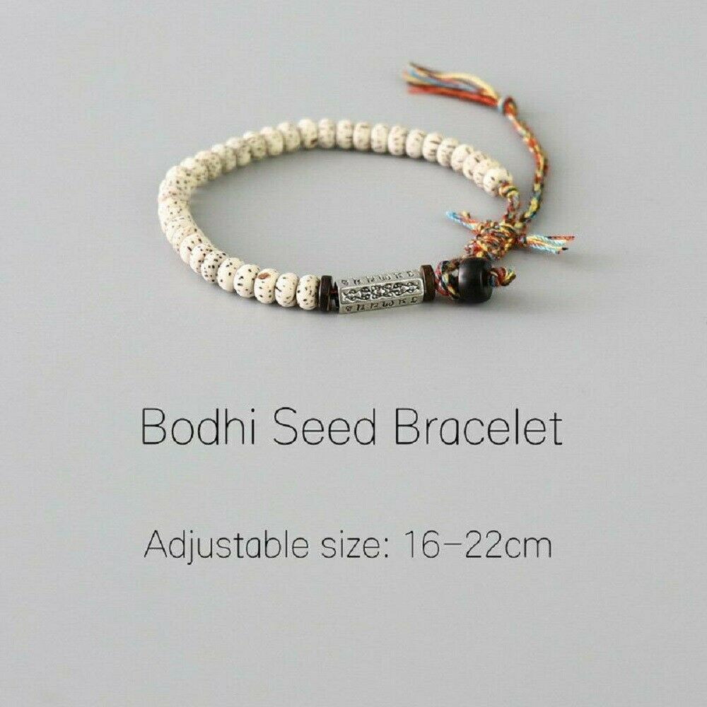 Tibetan Buddhist Braided Lucky Knot Bracelet Natural Beads Handmade Men's Gift