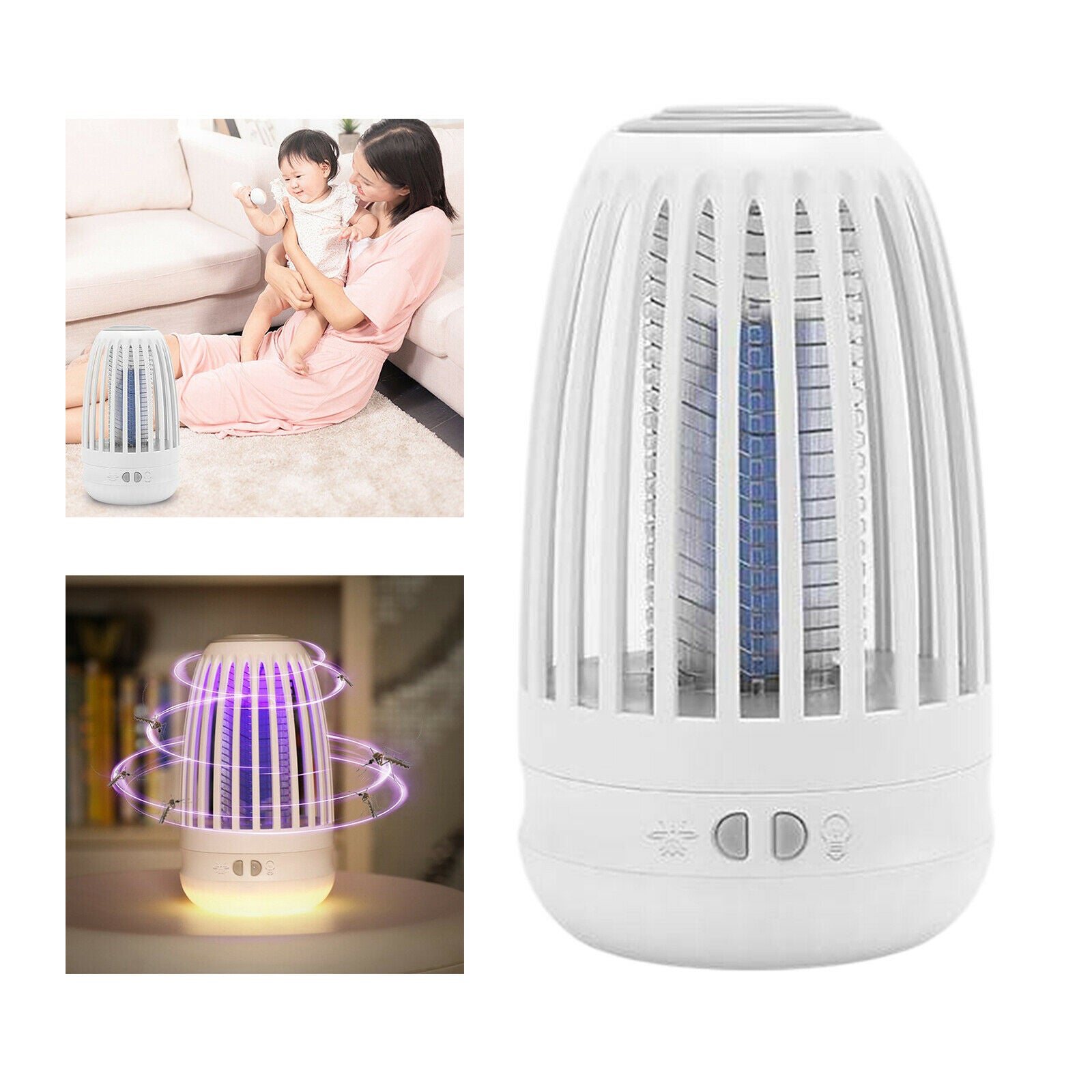 Mosquito Killer Lamp USB Bug Zapper 15x9cm UV LED Patio Traveling Trapper