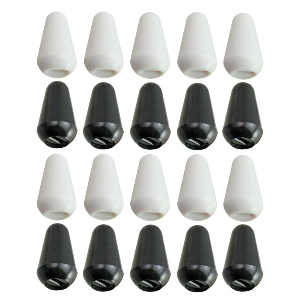 20PC Plastic Electric Guitar 5 Way Toggle Switch Knobs Tip Caps for ST SQ