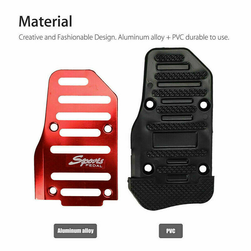 2pcs Universal Non-Slip Automatic Gas Brake Foot Pedal Pad Cover Car Accessories