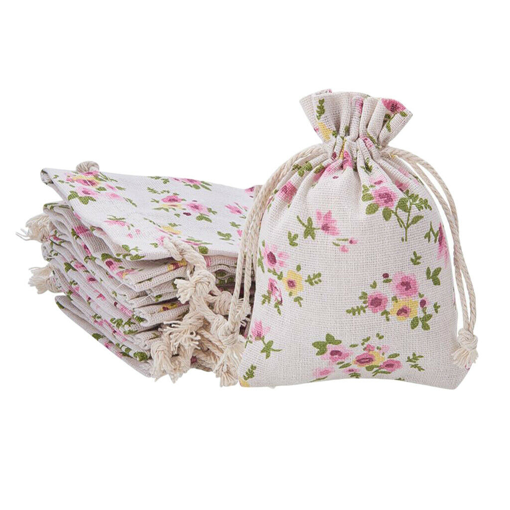 30 Pcs Linens Drawstring Bags, Reusable Jute Storage Gift Bags and Organizing