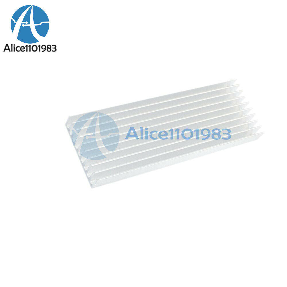 2PCS Durable 100*35*10mm Aluminum heatsink Heat Sink for IC LED Power Transistor