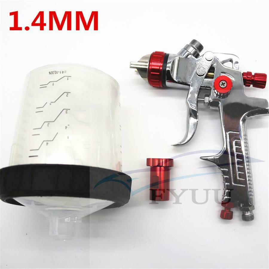 Spray gun with adapter For pps tank HVLP Spray Gun 1.4mm nozzle paint airbrush