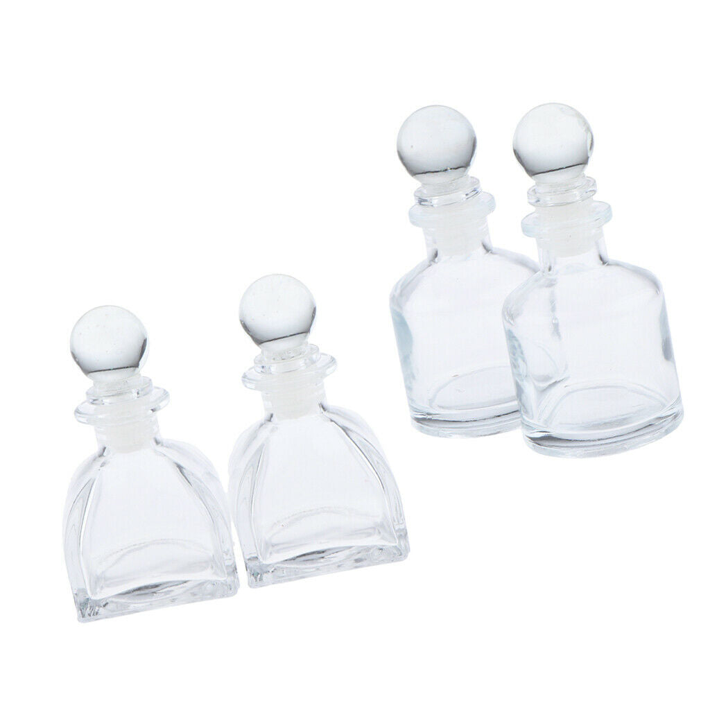 50ml Empty Glass Aroma Bottle 2 Styles Transparent Cosmetic Diffusers Bath Salts