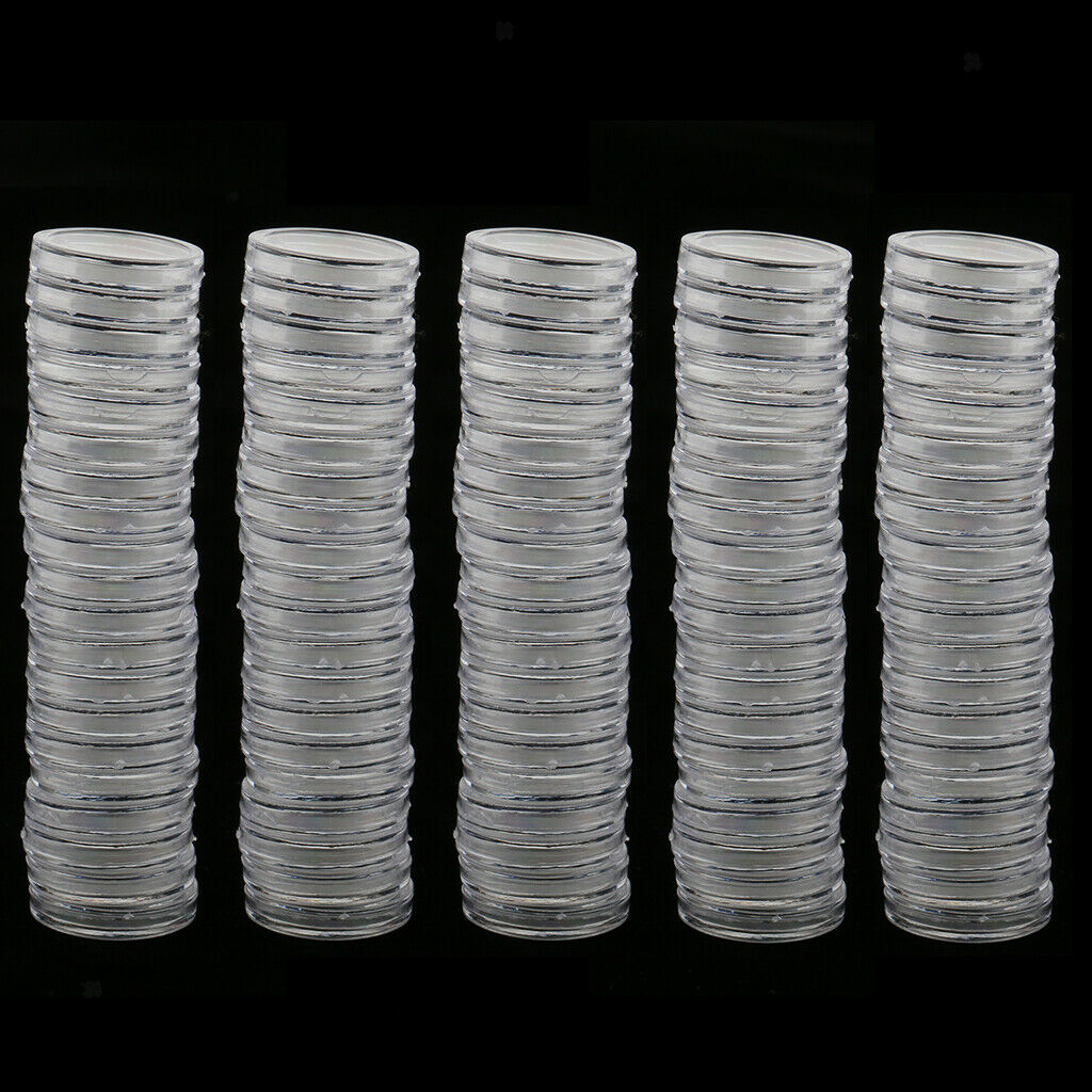 Coin Holder Clear Capsules for 22mm & 28mm Diameter Coins, Pack of 200