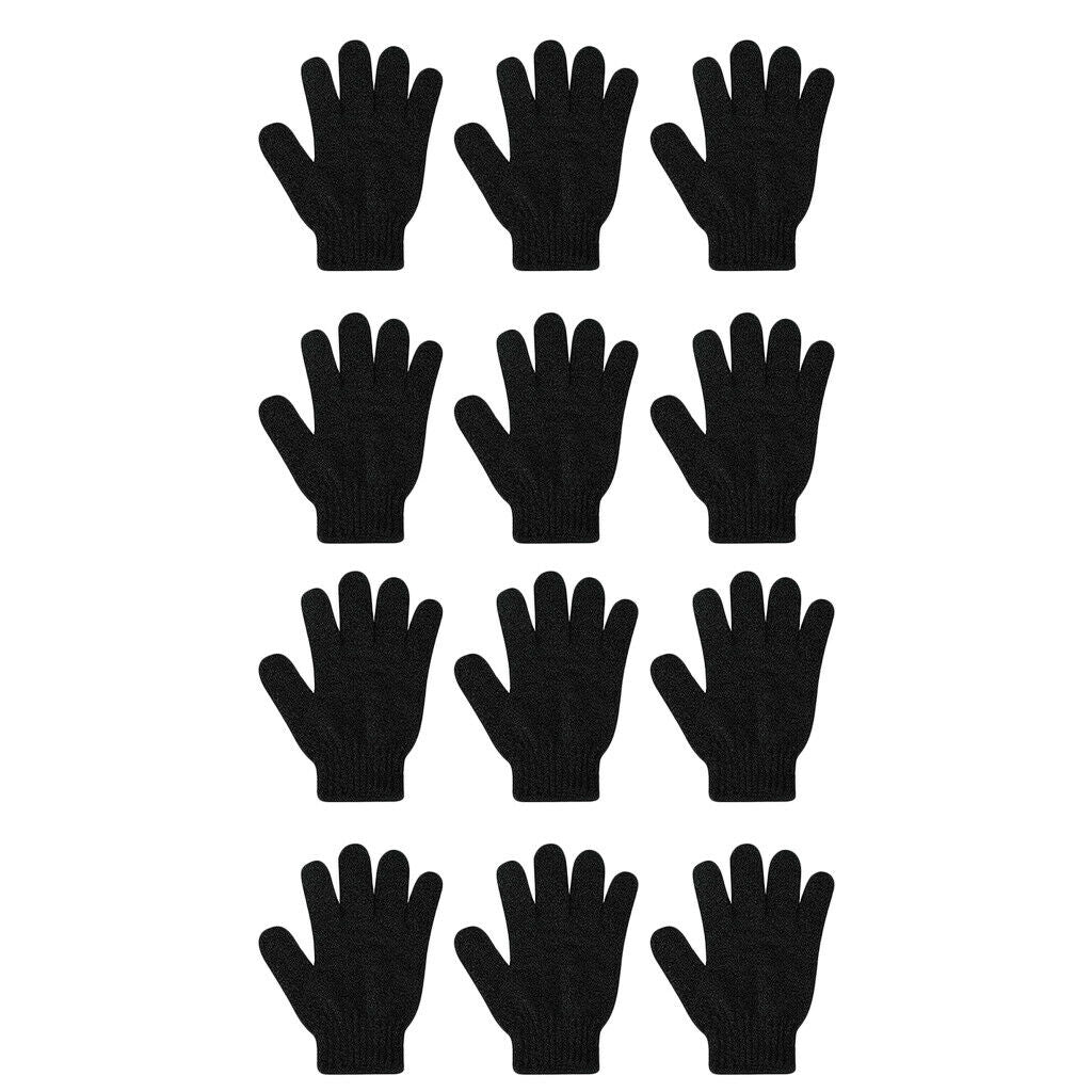 12 Pack Exfoliating Gloves Back Shower Scrubber Exfoliating Massage Bath