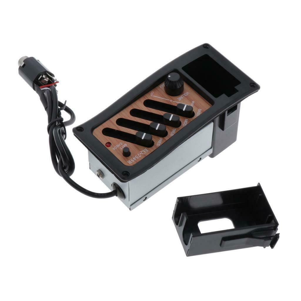 1pc Acoustic Guitar Pickup Pre-Amp Piezo Tuner Active Complete EQ-7545R