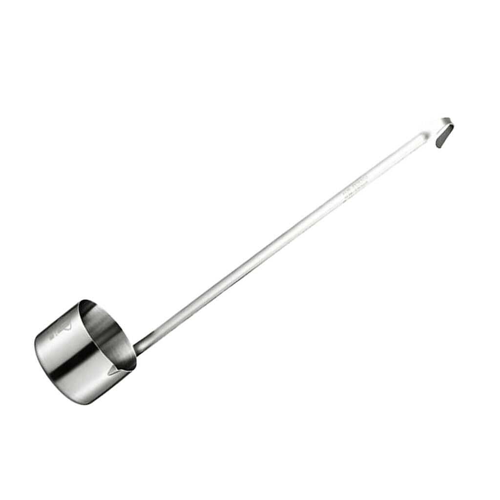 Stainless Long Handle Pouring Hanging Wine Dipper Sauce Ladle W/Hook 250ml