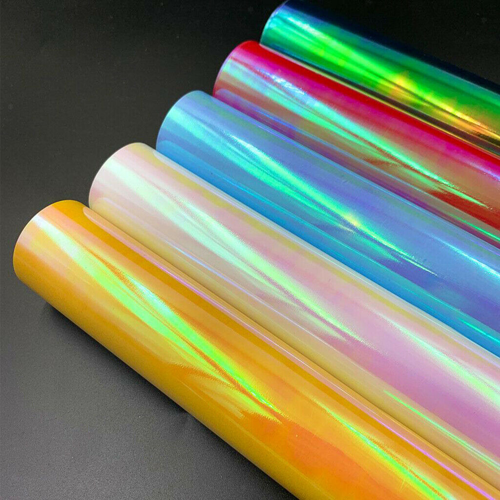 Holographic Heat Transfer Vinyl HTV Roll for DIY T Shirt Garment