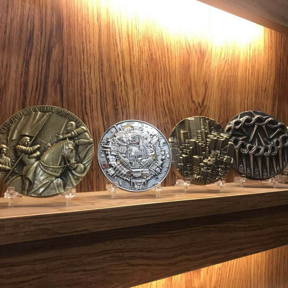 5Pcs Acrylic Coin Stand Display Holder Storage Bracket Tool Desktop Decoration