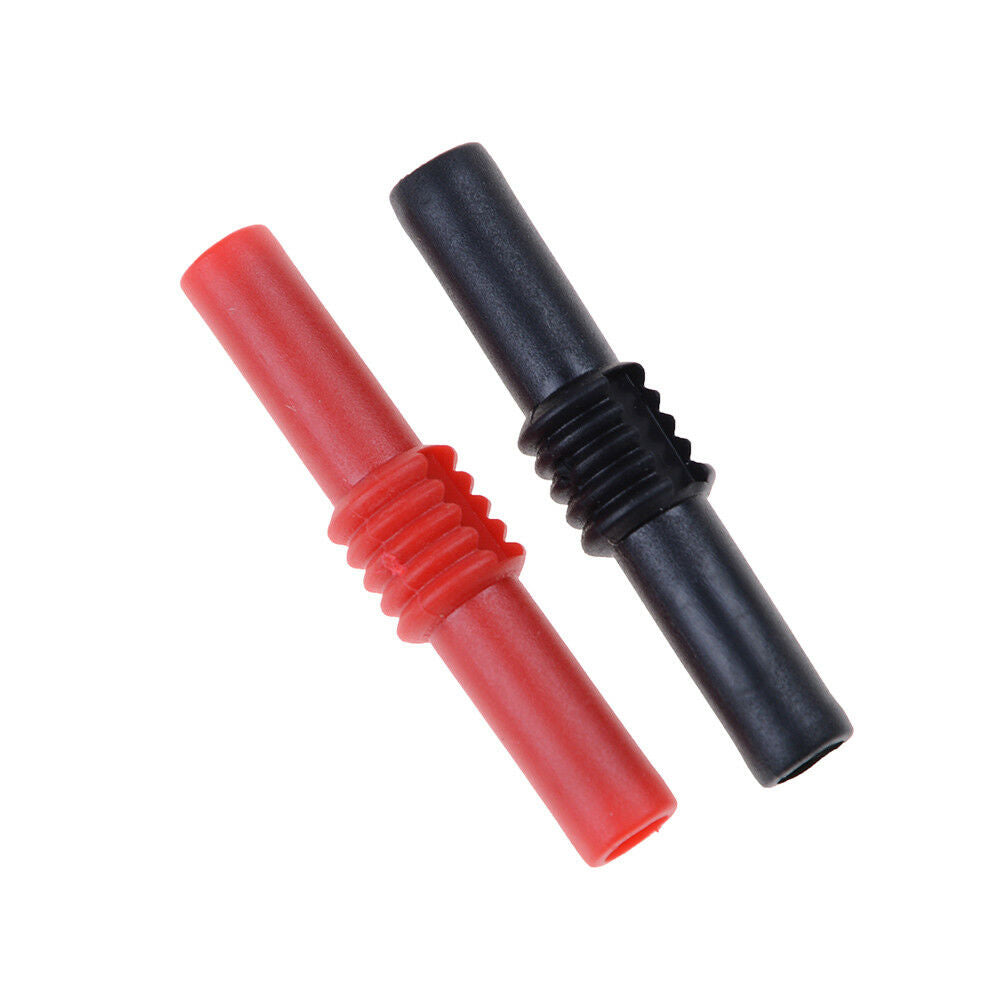 2pcs/set 4mm Female To Female Banana Coupler Plug Adapter Cable Connector .l8