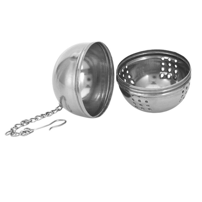Stainless Steel Egg Shaped Tea Kettles Infuser Strainer Locking Spices Ball P3K2