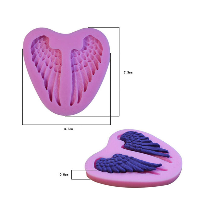 Angel Wings Fondant Mould Sugarcraft Cake Baking Decoration Tool Silicone .l8