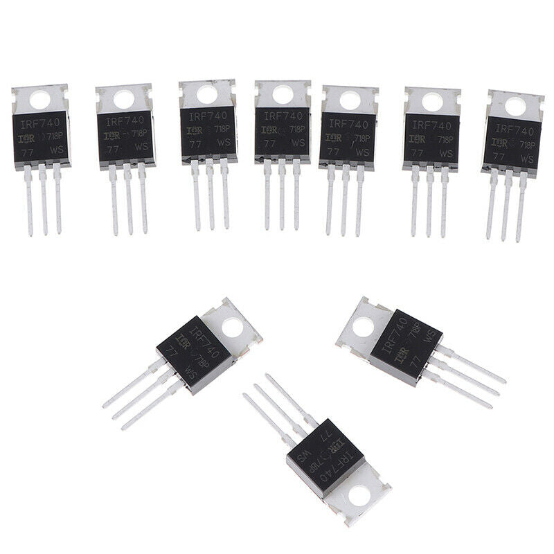10 pcs IRF740PBF 10A / 400V Series TO-220 Field Effect TubefaPTUKTPUKK Pb