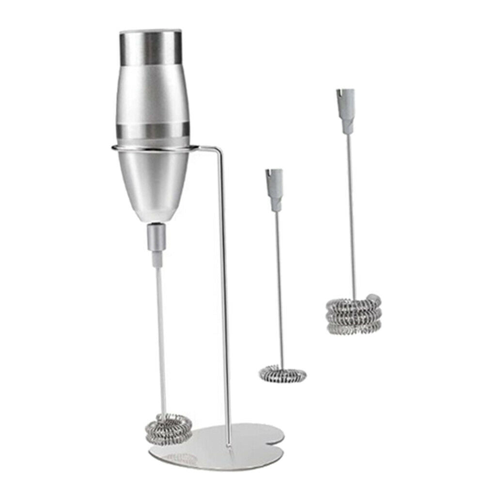 Stainless Steel Milk Frother Handheld Foam Maker Drink Mixer with Whisk Head