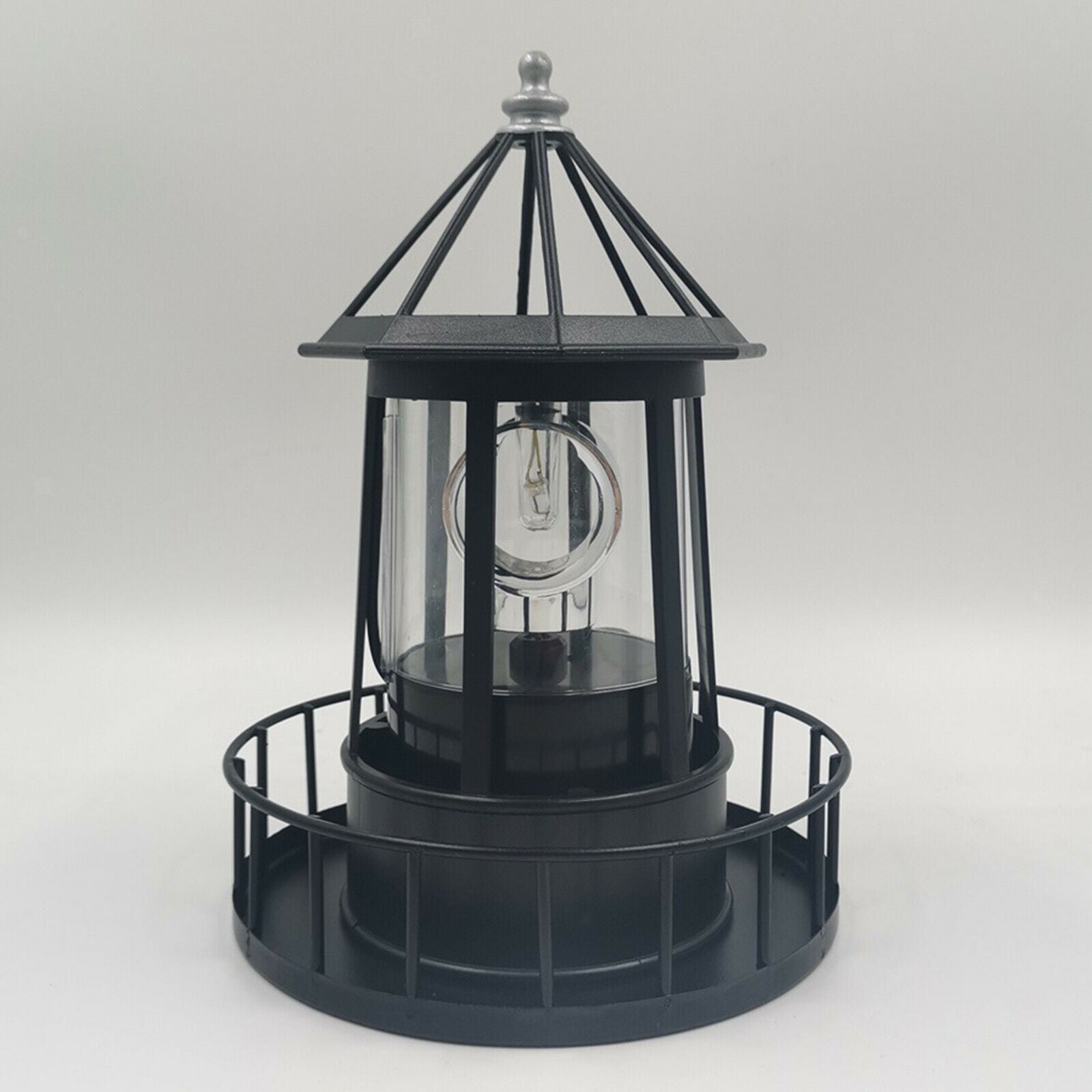 Lighthouse Solar LED Light Rotating Lamp IP65 Beacon Garden Courtyards Decor