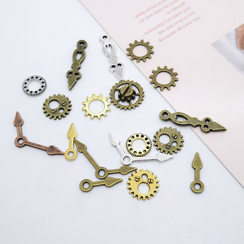 100Pcs/Lot Punk Mixed Gear Cog Pointer Charms Pendants DIY Jewelry FindingsDD