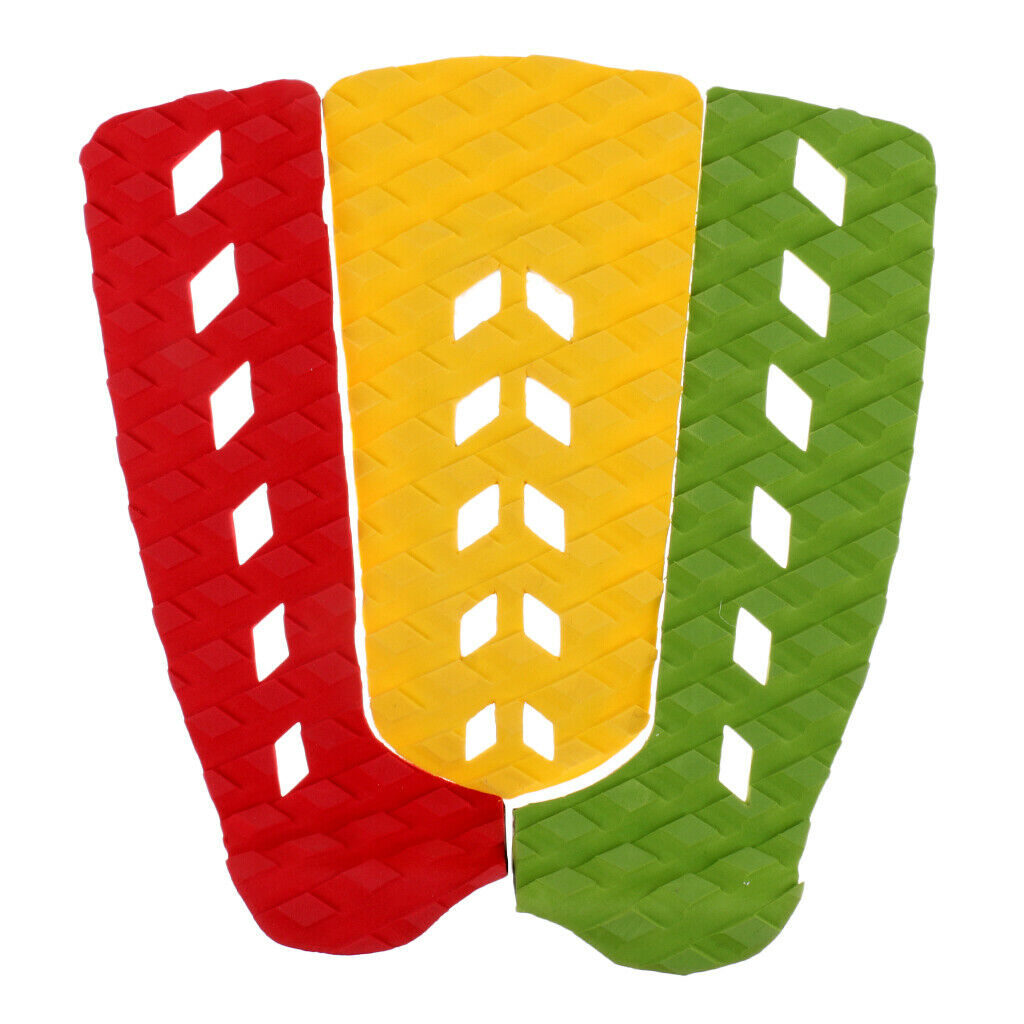 3 Pieces Outdoor Longboard Traction Pad Skimboard Tail Pad for Skimboarding