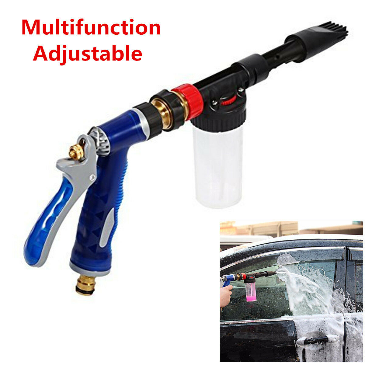 Hot 2in1 Car Cleaning Foam Gun Washing Foamaster Gun Water Soap Shampoo Sprayer