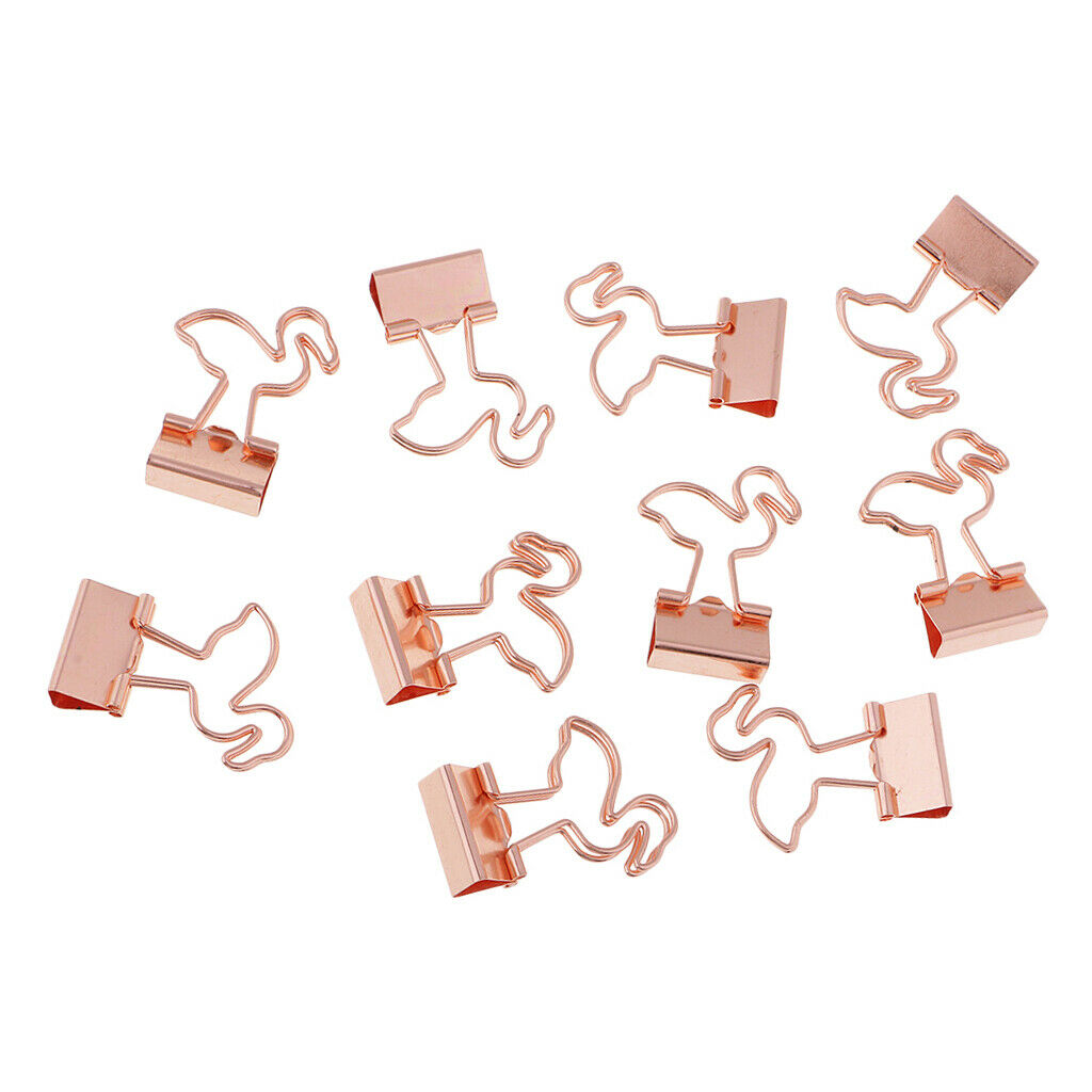 30 Pieces/Set CUTE Flamingo Shaped Paper Clips Binder Clips Paper Clamp