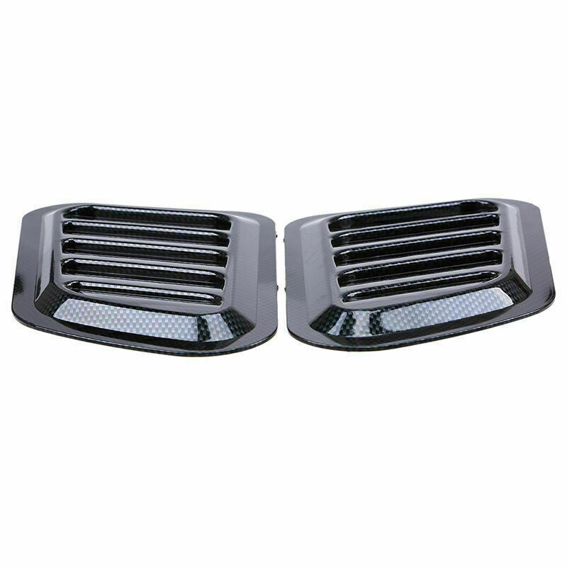Carbon Fiber Style Universal Car Decor Air Flow Intake Stricker Scoop Vent Cover