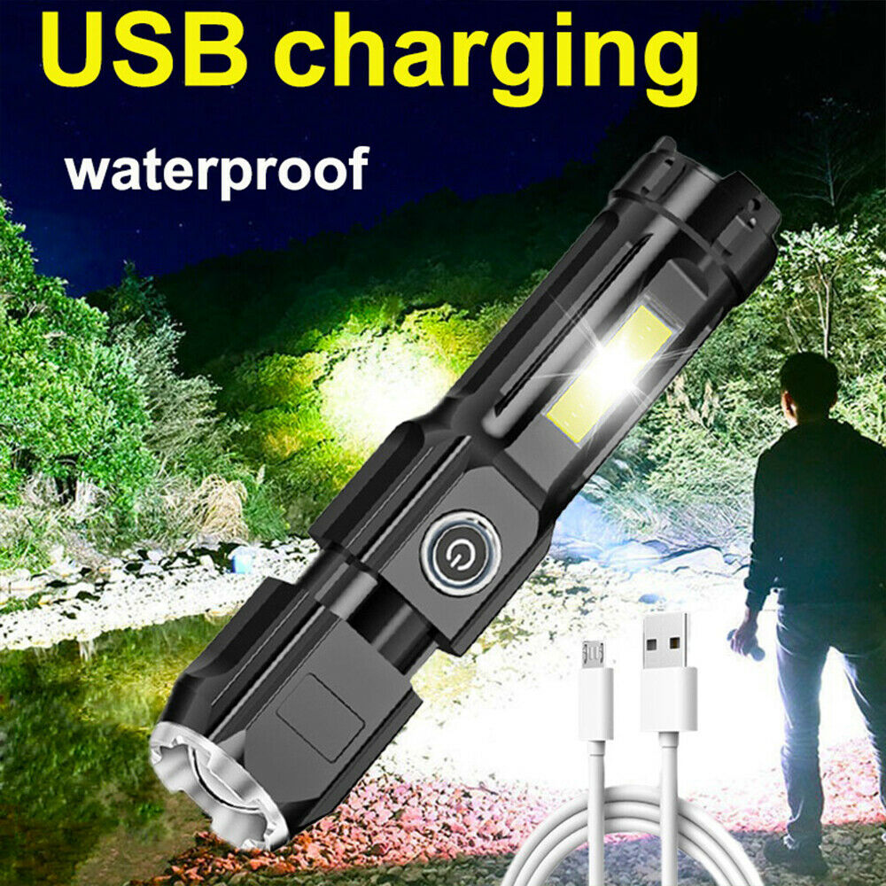 New Mini Strong Light Flashlight Outdoor Home Ultra-clear Zoom LED Torch Lamps