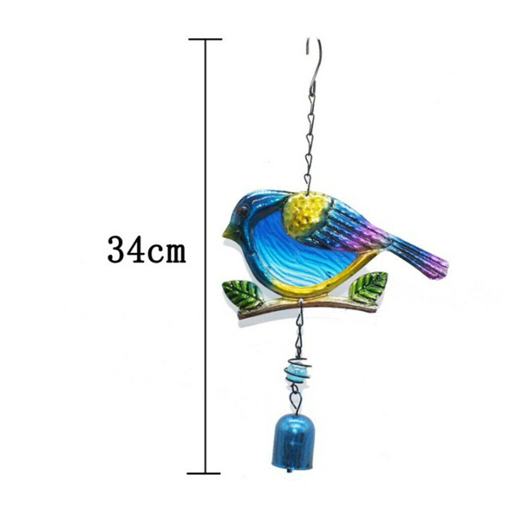 2Pcs Metal Bird Shape Outdoor Wind Chimes, Musical Wind Bell for Garden Patio