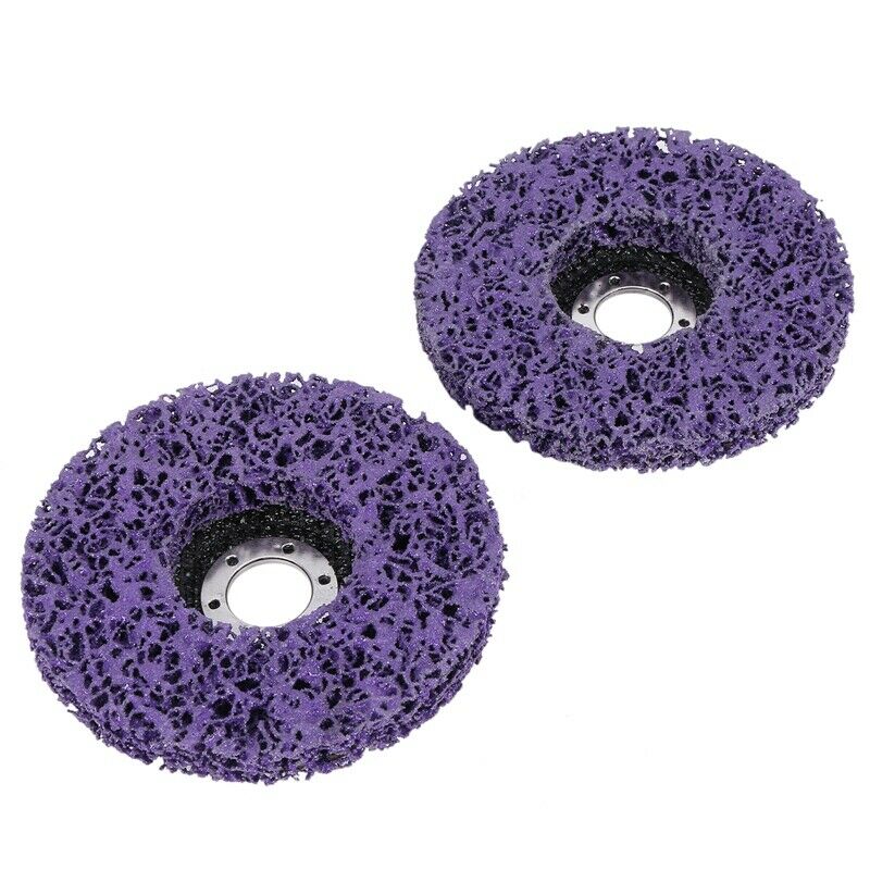 2Pcs 125Mm Poly Strip Disc Abrasive Wheel Paint Rust Removal Clean O3E2E2
