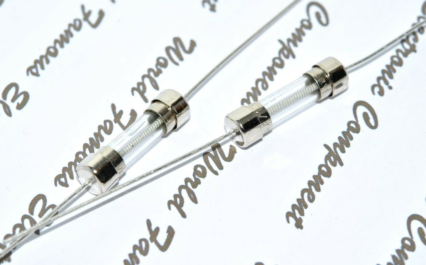 2pcs - Littelfuse  4A 125V 5x20mm Pigtail Glass Fuse - 238004. ME600
