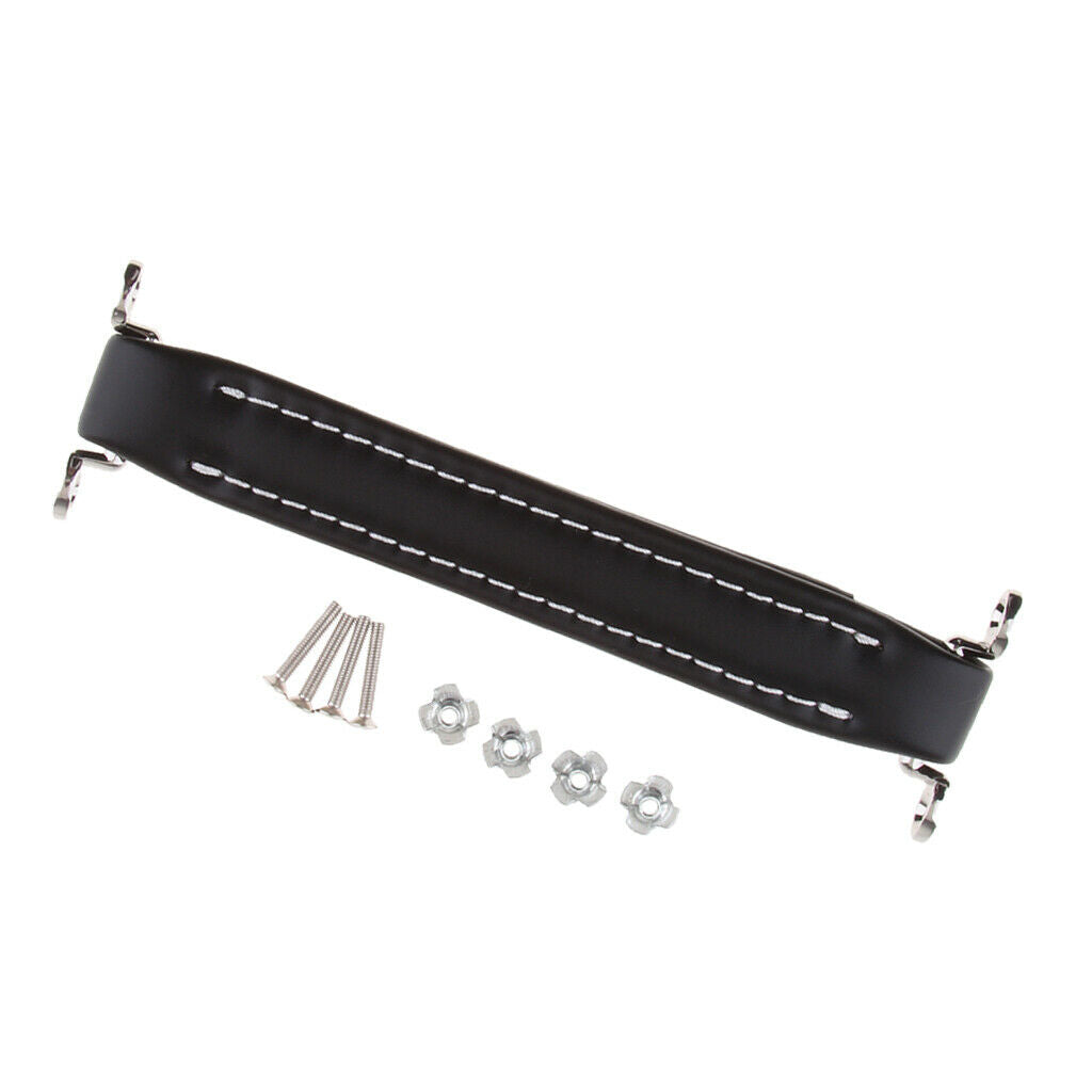 Amplifier Bass guitar grip strap Stitched leather Robust replacement # 4