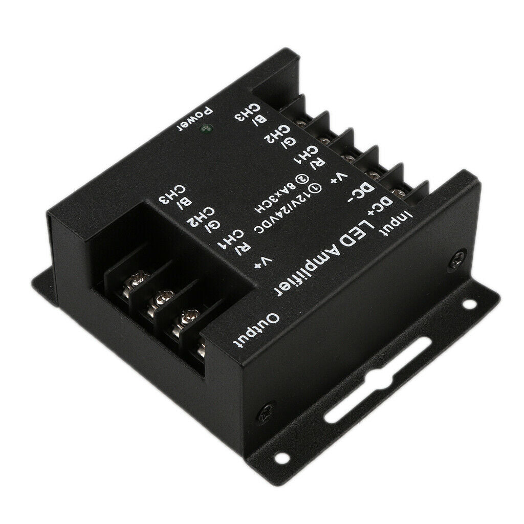 24V 3-channel RGB LED strip amplifier, brightness control for lamps