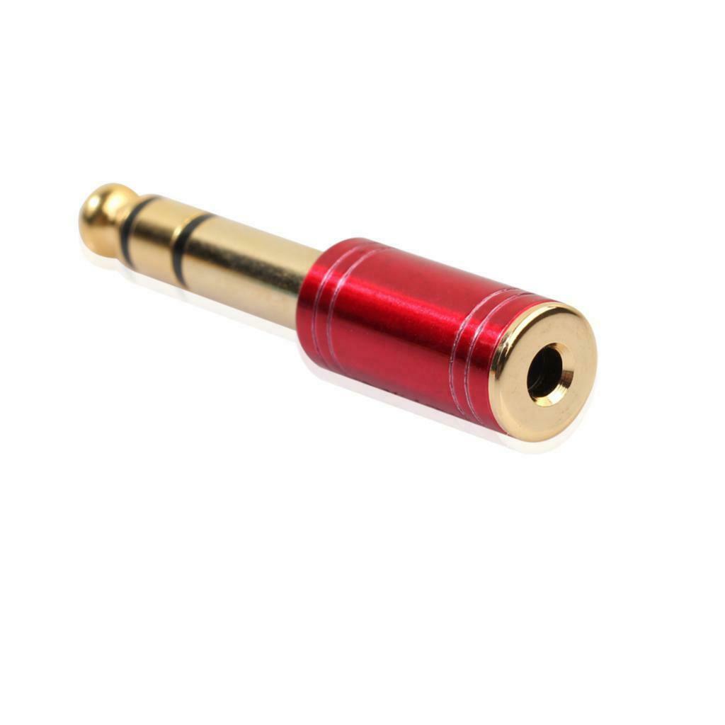 Pack of 2 Zinc Alloy 6.35mm to 3.5mm Jack Audio Stereo Headphone Adapters