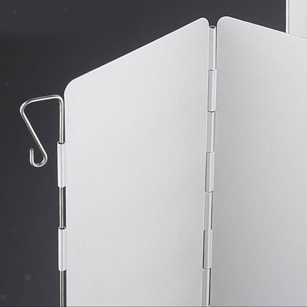 10 Plates Folding Cooker BBQ Gas Stove Wind Shield Screen for Camping Foldable