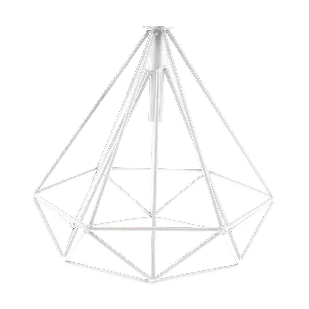 Geometric Diamond Ceiling Pendant Light Shade Lampshades White-White Cover