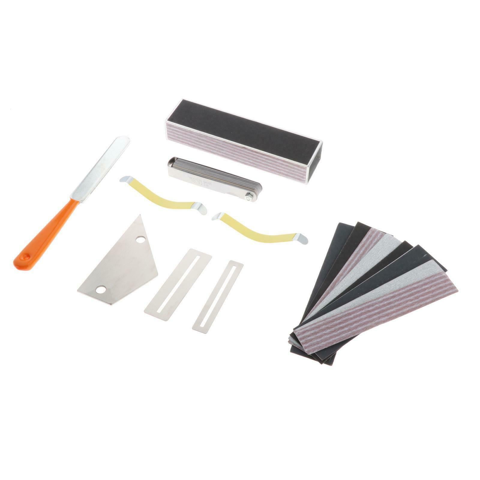 Guitar Repair Tool Kit Sanding Paper Leveling Bar String Organizer