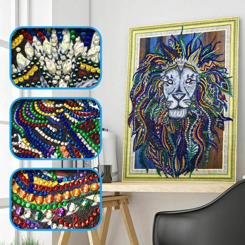 Lion DIY 5D Special Diamond Painting Embroidery Rhinestone Cross Stitch Kit
