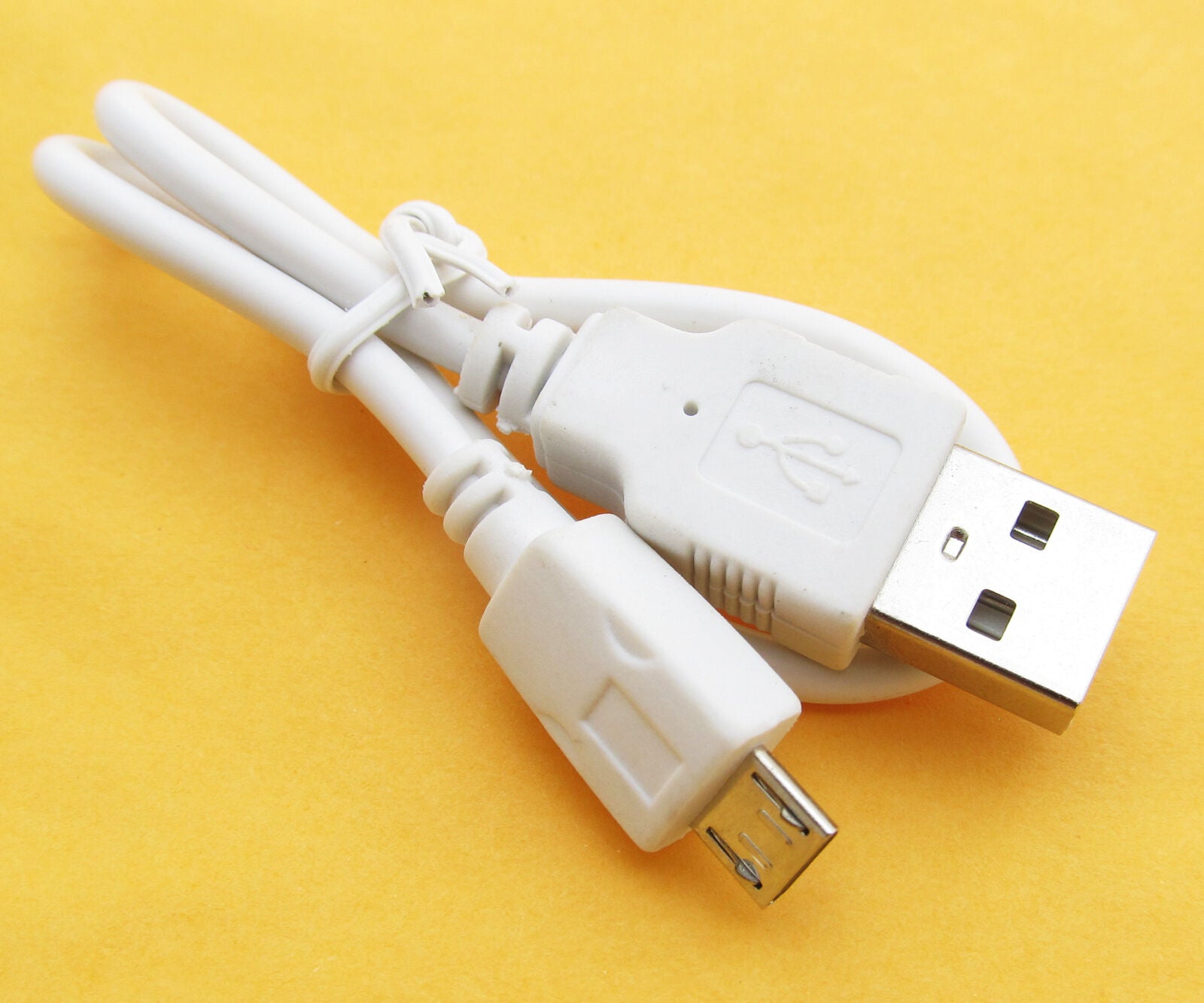 1pc White 30cm Micro USB PC Power Charge Cable for Mobile Cell Phone Universal