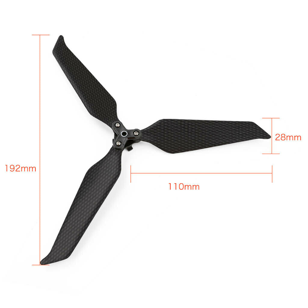 Carbon Fiber 8743 3-Leaf Propeller Prop Replacement for DJI Mavic 2 PRO/ZOOM