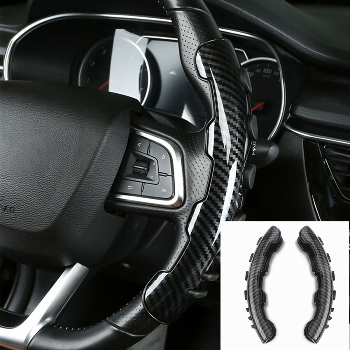 1Pair Universal Waterproof Booster ABS Car Auxiliary Handle Steering Wheel Cover