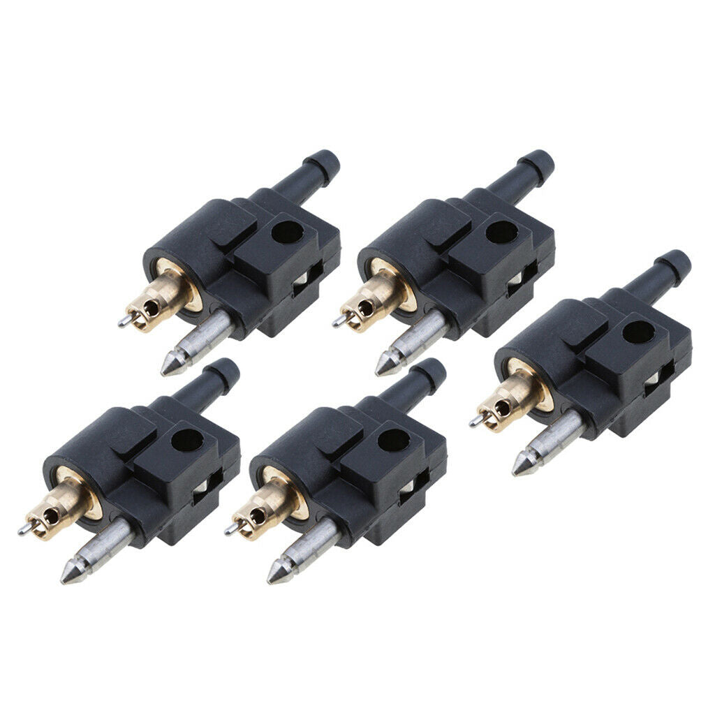 Set of 5 1/4" Fuel Hose Line Connector For Yamaha Outboard Engine Pipe