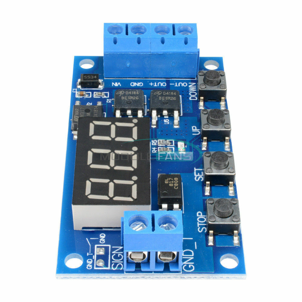 Trigger Cycle Timing Delay Switch Circuit Double MOS Tube Control Relay  12V 24V